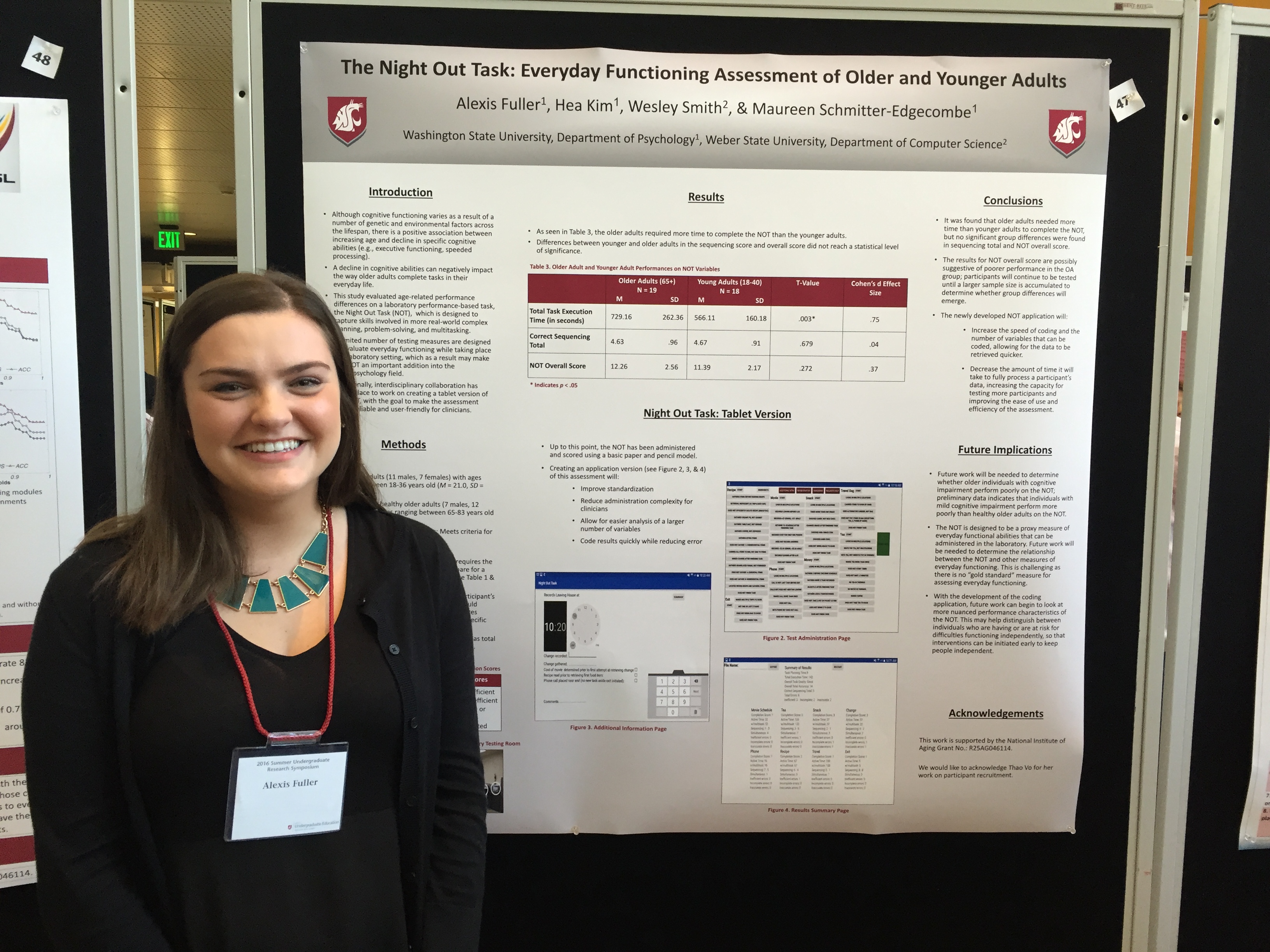 Picture of Alexis with her poster