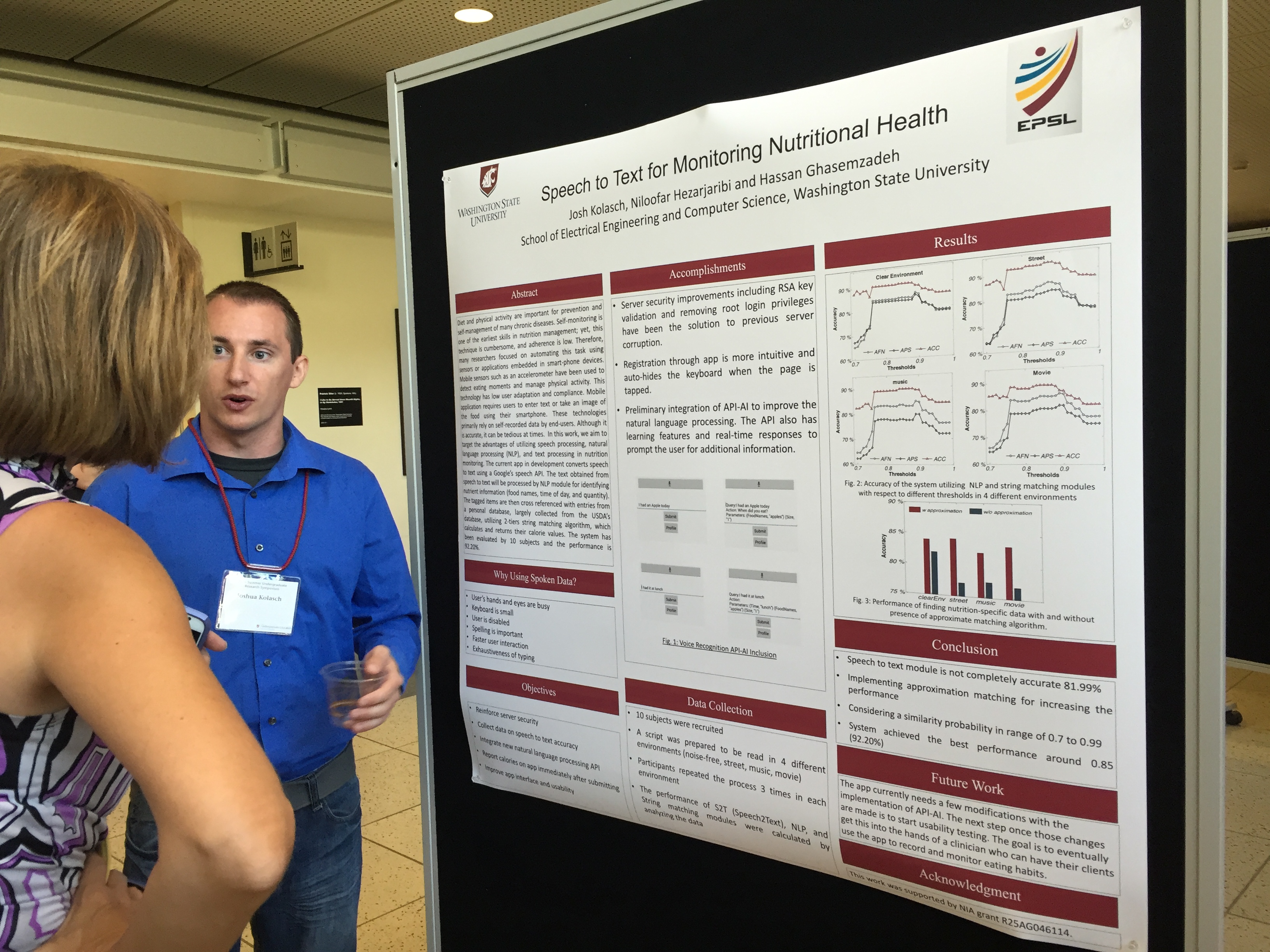 Picture of Josh with his poster