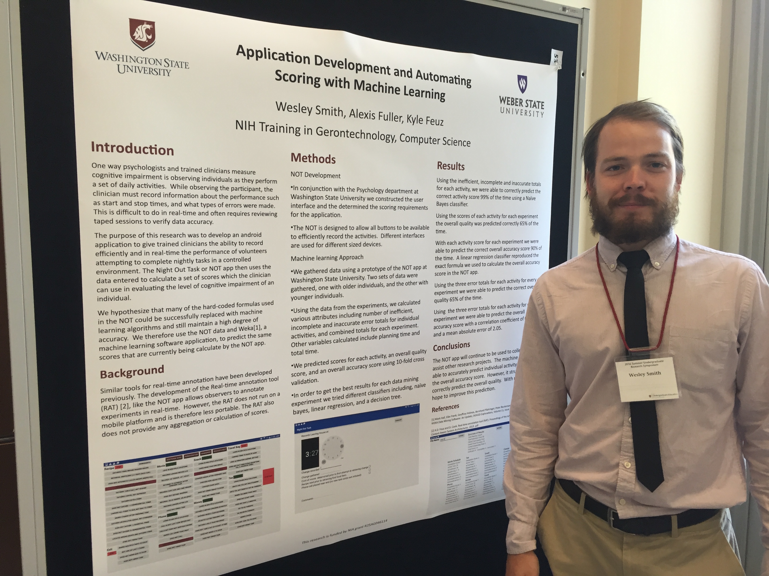 Picture of Wesley with his poster