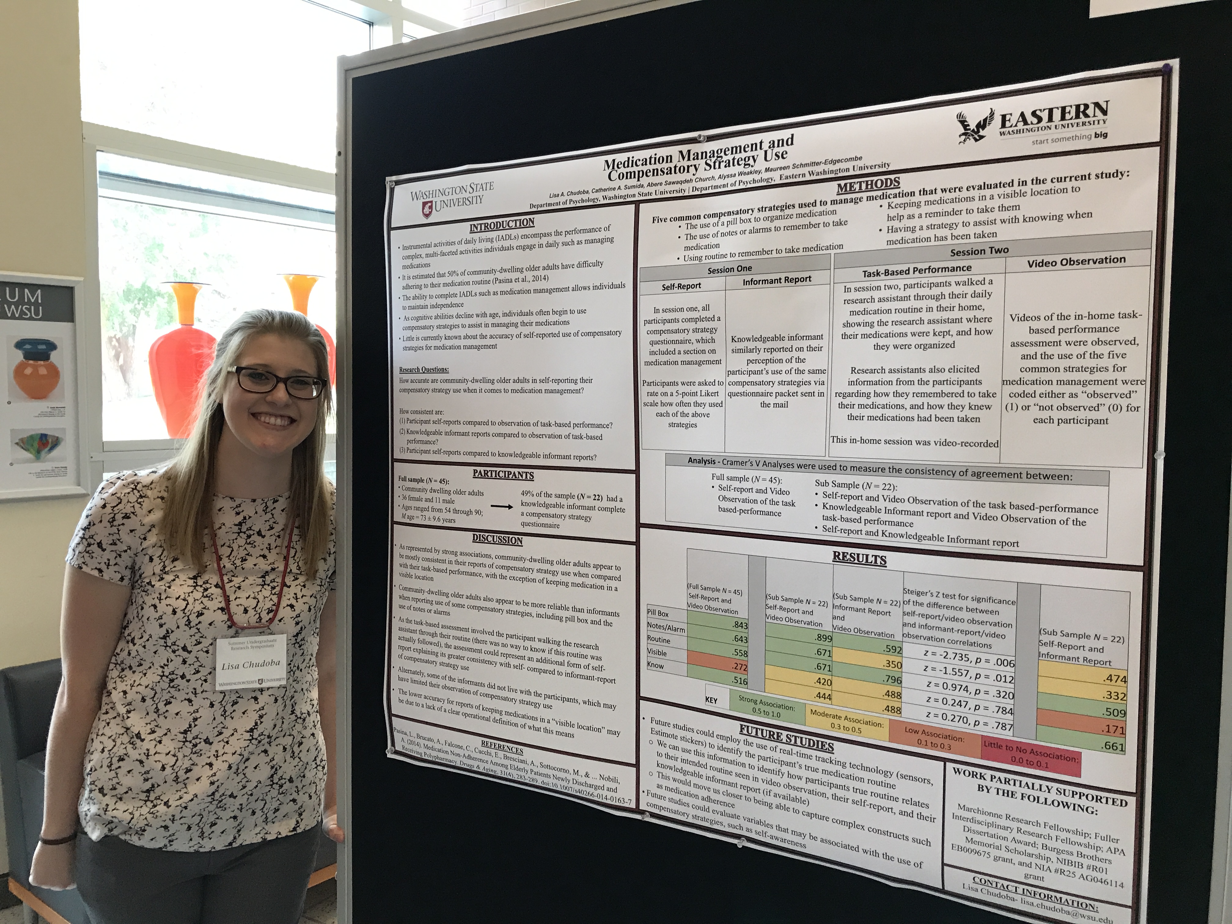 Picture of Lisa with her poster