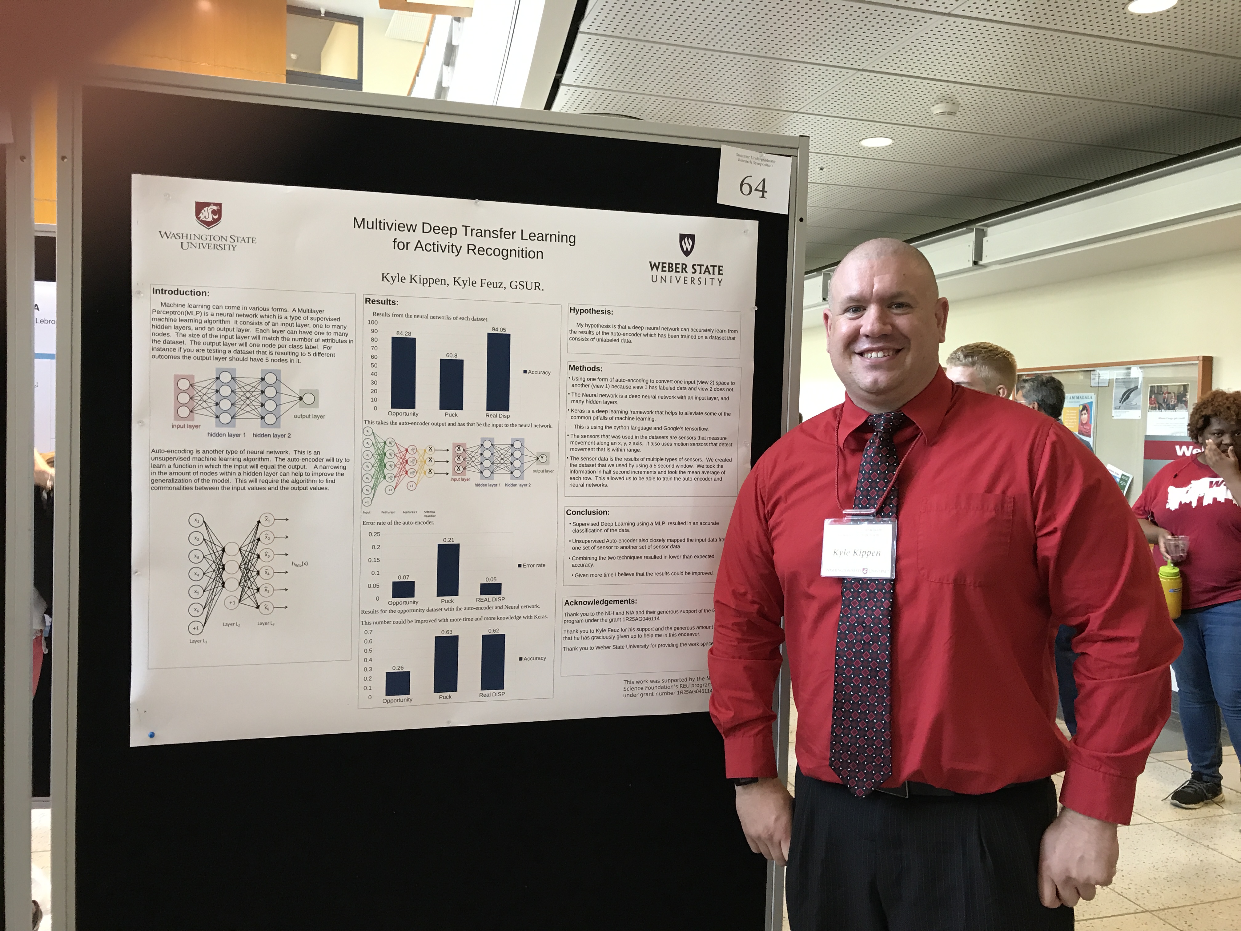 Picture of Kyle with his poster