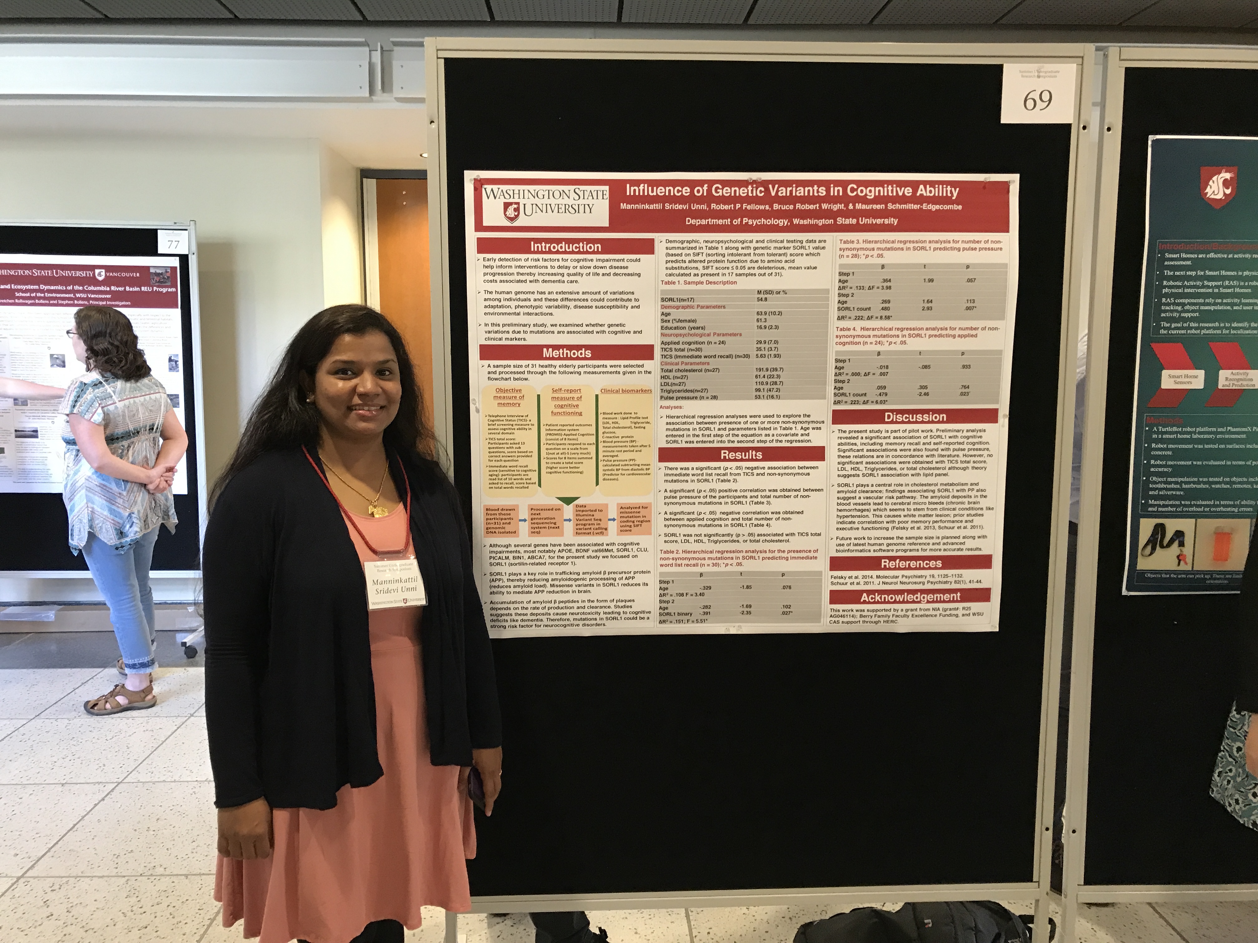 Picture of Sri with her poster